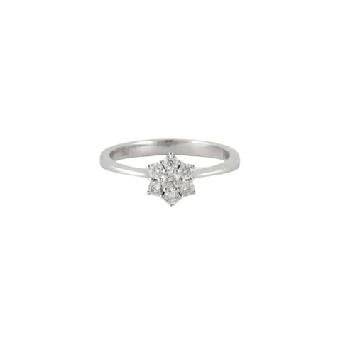Bague 54 Bague Or blanc Diamants 58 Facettes