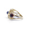 Bague 51 Bague or jaune saphir grenats diamants 58 Facettes 200015R