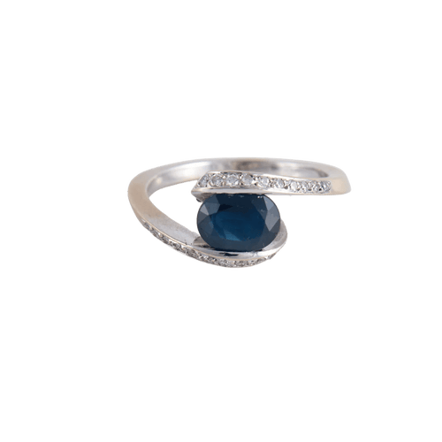Bague 58 Bague Entrelac Saphir Diamants 58 Facettes FM98