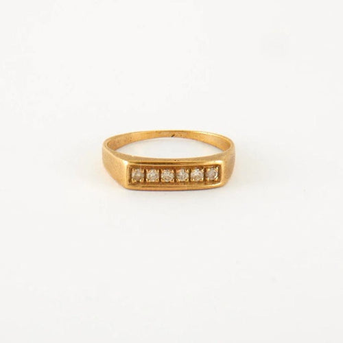 Bague 55 Bague en Or jaune & diamants 58 Facettes