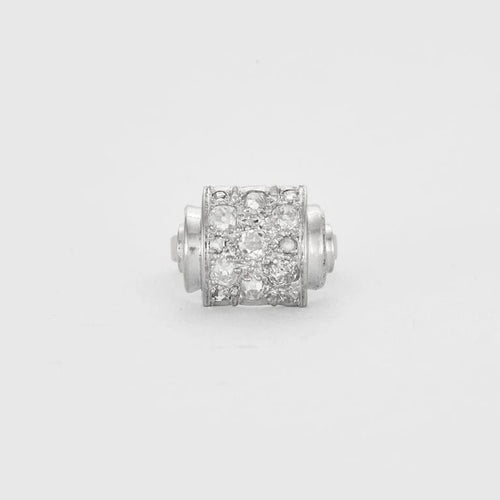 Bague 53 Bague Art déco en platine 950 et diamants taille ancienne 58 Facettes 1585