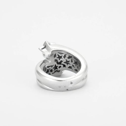 Bague 49 Bague en Or gris, diamants 58 Facettes