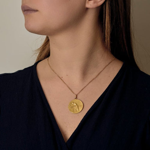 Pendentif Pendentif médaille - Société générale d'horticulture- en or jaune 58 Facettes LOR4174