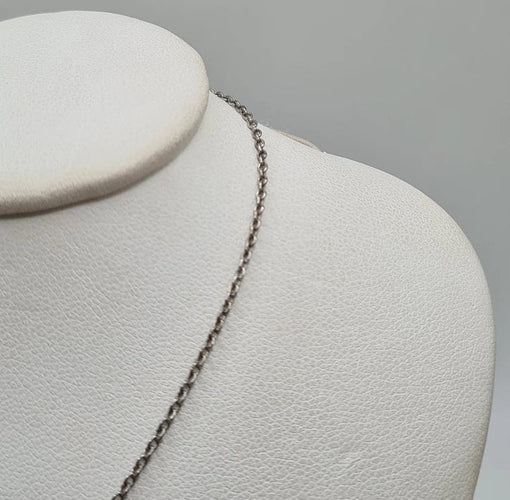 Collier Collier or blanc serti d'un diamants 58 Facettes