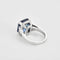 Bague 52 Bague - Saphir naturel et diamants en or blanc 18k 58 Facettes LJ23-1