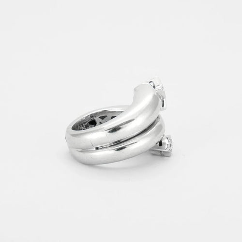Bague 49 Bague en Or gris, diamants 58 Facettes