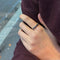 Bague 60 Demi-Alliance - Or jaune & Saphirs 58 Facettes 250065SP