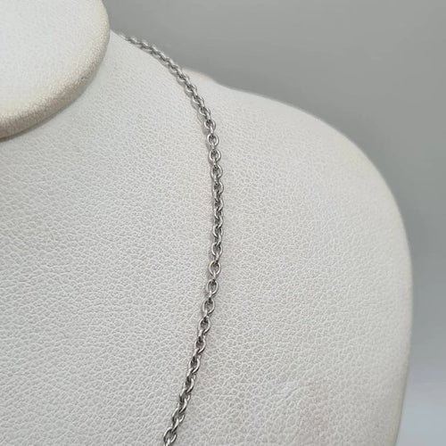 Collier Chaine or blanc 18 carats 58 Facettes