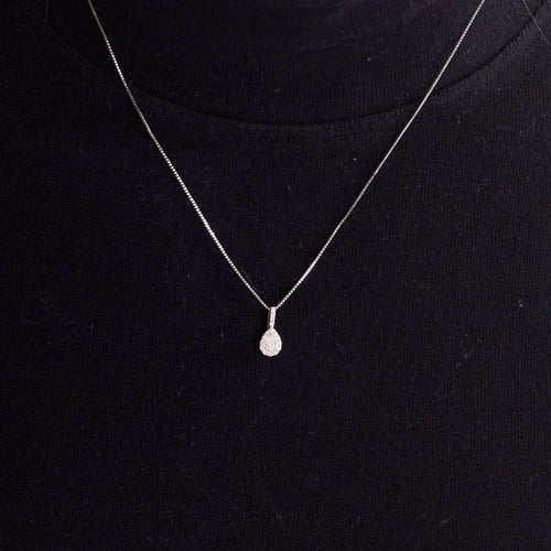 Pendentif Pendentif or blanc 18 carats diamants 58 Facettes