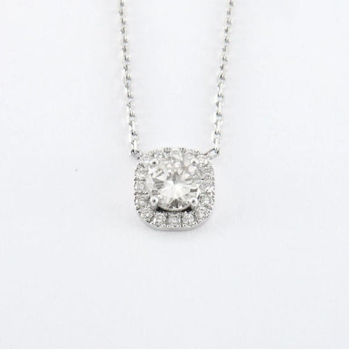 Collier Collier en or blanc diamants naturels 58 Facettes