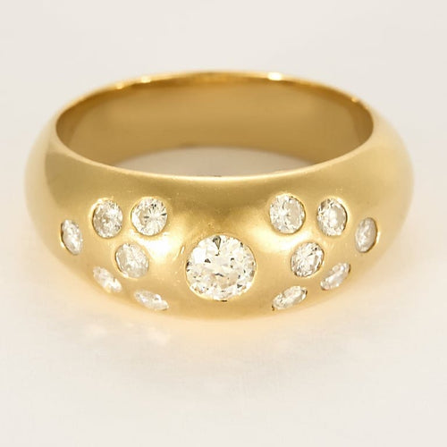 Bague 62 Bague jonc en or jaune et diamants 58 Facettes PAL3880X2