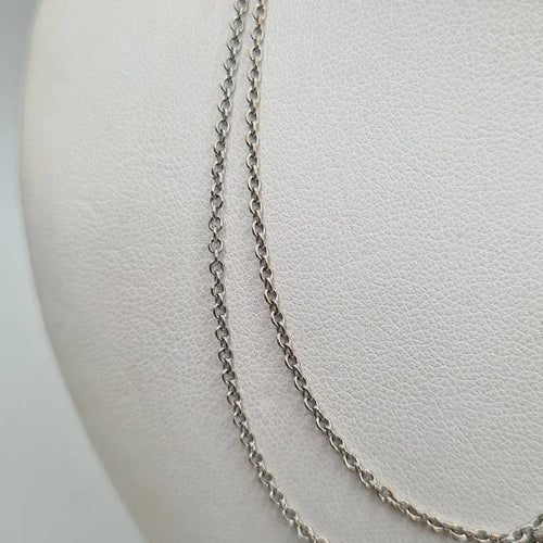 Collier Chaîne en or blanc 18 carats - 45 cm 58 Facettes