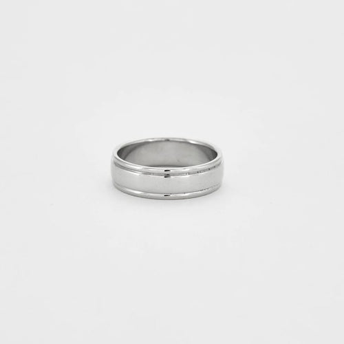 Bague 56 Alliance or blanc 18 carats 58 Facettes