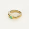 Bague 55.5 Bague en or jaune, or blanc, diamants et émeraude 58 Facettes MON1250
