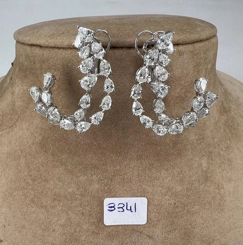 Boucles d'oreilles Boucles d’oreilles cocktail or blanc et diamants 58 Facettes N3341