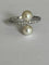 Bague 57 Bague Platine Perles Diamants 58 Facettes 5557