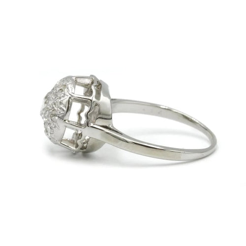 Bague 54 Bague or blanc diamants 58 Facettes 240366R