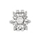Bague 54 Bague cocktail en or blanc 18 carats et diamants 58 Facettes 1075