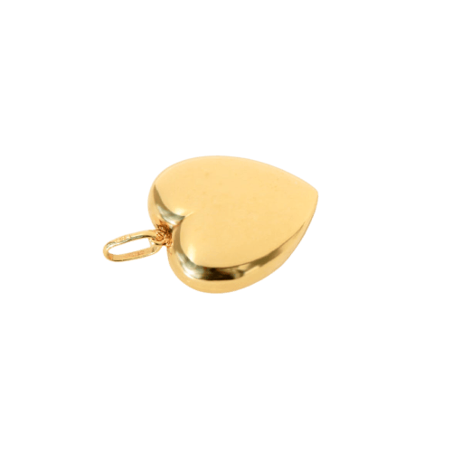 Pendentif Pendentif cœur - 14 carats en or jaune, design années 1990 58 Facettes