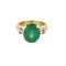 Bague 56 Bague - Bague godronnée en or jaune et blanc 18k, émeraude et diamants 58 Facettes LJ24-1