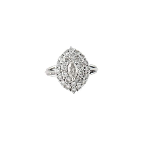 Bague 48 Bague en Or blanc & diamants 58 Facettes