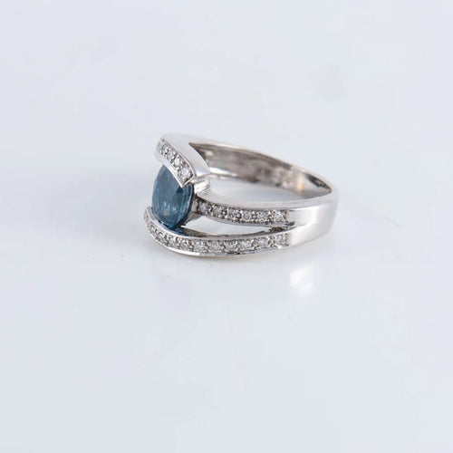 Bague 53 Bague Entrelac Saphir Diamants 58 Facettes FM95