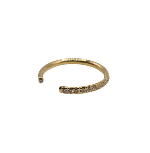 Bague 56 Bague or jaune sertie de diamants 58 Facettes