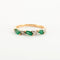 Bague 53 Bague Or jaune Emeraude Diamants 58 Facettes