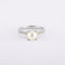 Bague 52 / Blanc/Gris / Or 750 Bague Solitaire Perle et diamants 58 Facettes 130136R-160047R