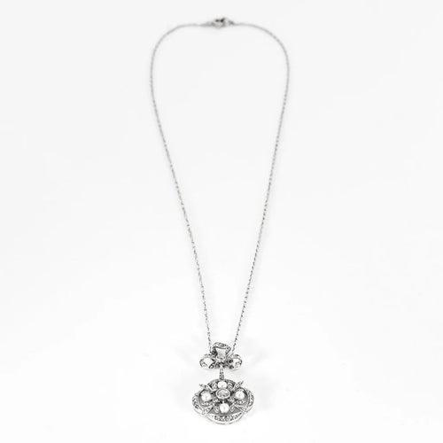 Collier Collier XXe, diamants et perles 58 Facettes 58FC164