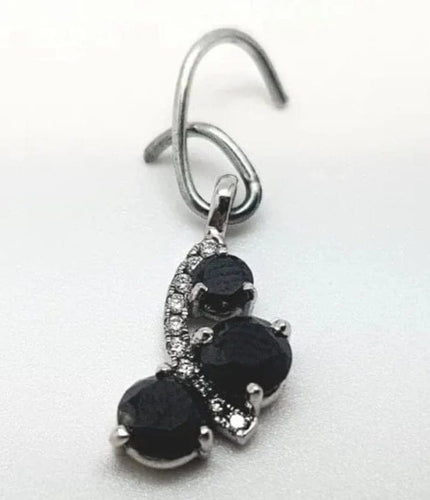 Pendentif Pendentif en Or blanc Onyx, Diamants 58 Facettes