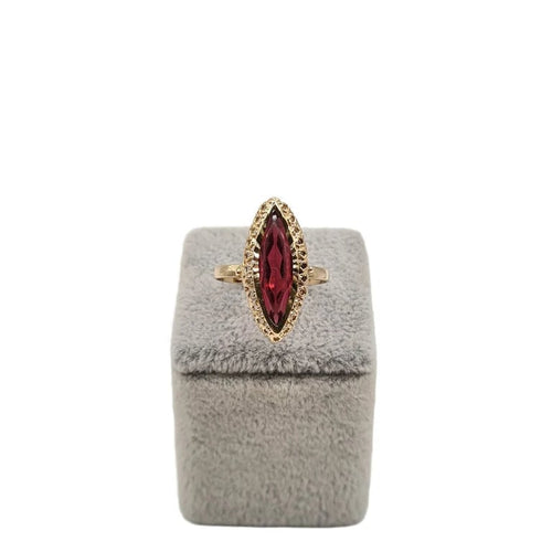Bague 57 Bague or rose sertie d'une pierre rose 58 Facettes