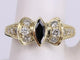 Bague 55.5 Bague Marquise Saphir et Diamants Art Déco en or jaune 58 Facettes BA-508
