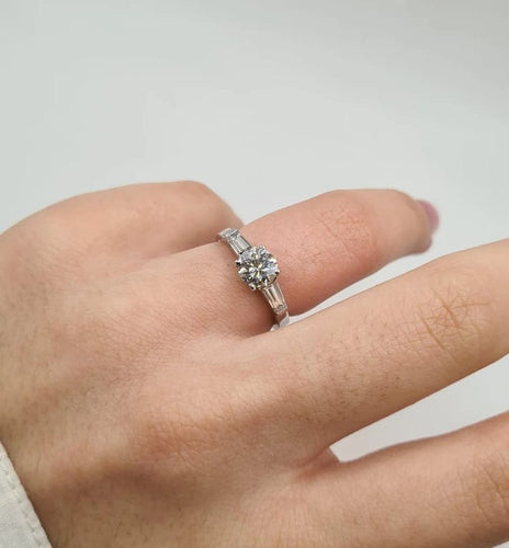 Bague 49.5 Bague Or blanc Diamants 58 Facettes