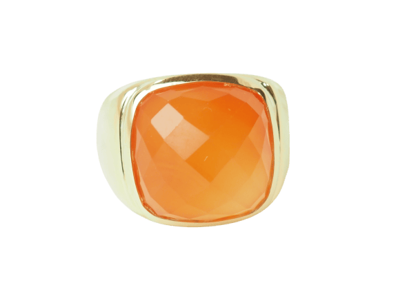 Bague 52 Bague chevalière en or jaune 18 ct et cornaline 58 Facettes 33632