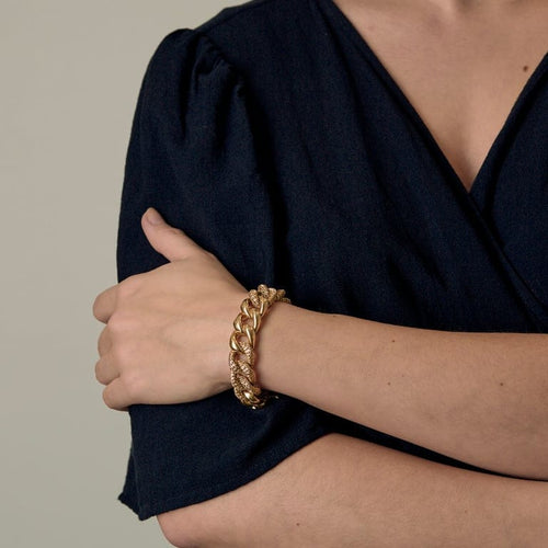 Bracelet Elegant Bracelet gourmette en Or jaune 18k 58 Facettes CAN1533