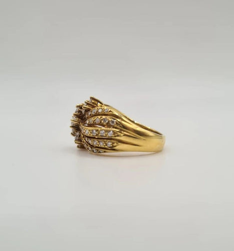 Bague 52 Bague or jaune sertie de diamants 58 Facettes