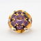 Bague 52 Bague Fleur Or Jaune Améthystes Diamants 58 Facettes 4927