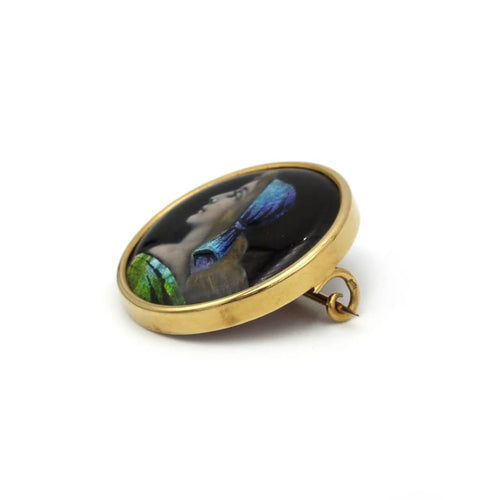 Broche Broche - Or jaune & Email Limoges 58 Facettes 250276R