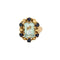 Bague 55 Bague cocktail en or rose et aigüe-marine, saphirs bleus 58 Facettes MB3