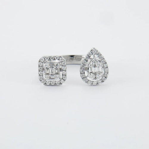 Bague 54 Bague en or blanc & diamants 58 Facettes