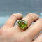 Bague 50 Bague en or jaune 750‰ au péridot 58 Facettes 250038SP