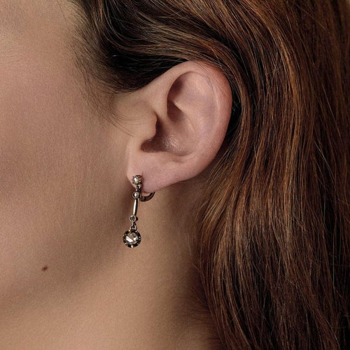 Boucles d'oreilles Boucles d'oreilles pendantes en or rose 18k, platine et diamants 58 Facettes DADB-09