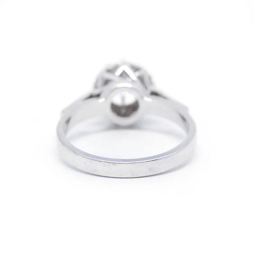 Bague 52 Solitaire or blanc diamants 58 Facettes 190345R