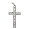 Pendentif Pendentif croix en or blanc 18 carats pavé de diamants 58 Facettes 58FC165