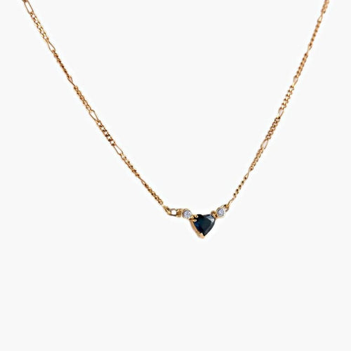 Collier Collier Coeur Saphir 58 Facettes