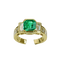 Bague 54 Bague - Or jaune 18 carats avec émeraudes et diamants 58 Facettes 1707
