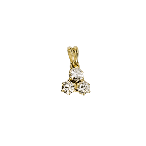 Pendentif Dreigestirn - Pendentif en or jaune 14 carats et diamants 58 Facettes 2820