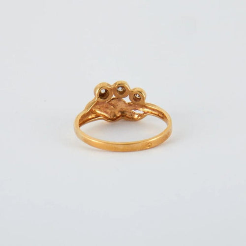 Bague 51 Bague or jaune 3 diamants 58 Facettes