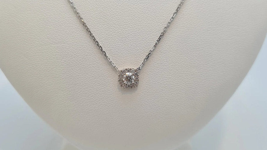 Collier Collier en Or blanc, diamants 58 Facettes